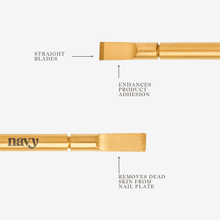 Charger l&#39;image dans la galerie, Gold blades with text on a white background