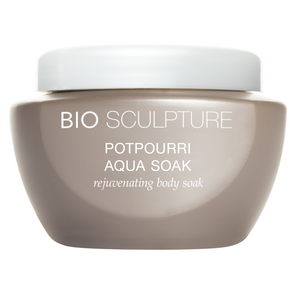 Potpourri Aqua SoakRejuvenating Body Soak
A delightful, citrus scented soak that soothes and softens the skin.
BIO SCULPTURE Potpourri Aqua Soak contains fresh citrus fragranced granul