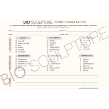 Load image into Gallery viewer, BIOSCULPTURE Client Consultation Cards (24)