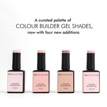 Charger l'image dans la galerie, Four bottles of Bio Sculpture Colour Builder Gel on a white background with text about new additions.