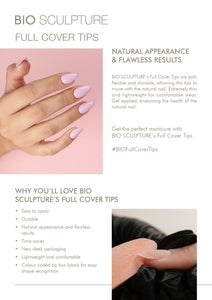 ALMOND SHORT FULL COVER NAIL TIPS (510PCS)