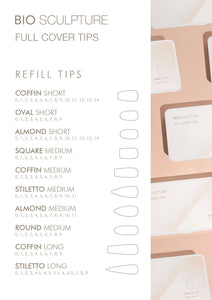 MEDIUM SQUARE FULL COVER NAIL TIPS (360PCS)