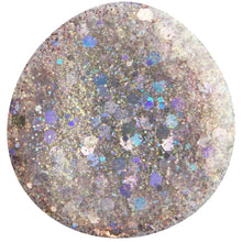 Charger l&#39;image dans la galerie, Gemini 14ml Nourishing Polish No. 247 Mermaids Tale
DESCRIPTION
Beautiful iridescent glitter packed full of larger glitter 
Paillette irisé avec large morceaux hexagone et cercle
Colour Catalogue Catalogue de Couleur