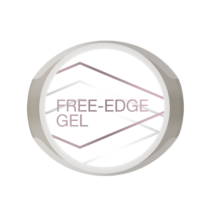 Free Edge Gel is an extension gel used on all nail types to build a solid free edge with a crisp natural nail colour once cured. Free Edge Gel is self-l