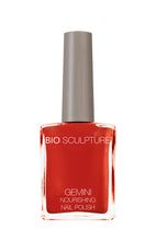 Load image into Gallery viewer, Gemini 14ml Nourishing Polish No. 16 Sunset Shimmer
DESCRIPTION
Summer orange with a gold sheen
Orange d&#39;été avec lustre or
Colour Catalogue Catalogue de Couleur

Please refer to your colour sticks for the closest re