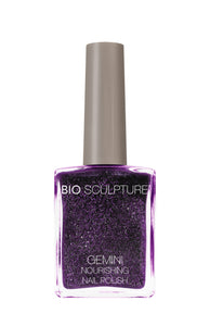 Gemini 14ml Nourishing Polish No. 233 Flirty
DESCRIPTION
Flirty glittery violet
Violet paillette
Colour Catalogue Catalogue de Couleur

Please refer to your colour sticks for the closest reflection of colour. 