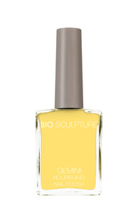 Gemini 14ml Nourishing Polish No. 248 Tropical Sunray
DESCRIPTION
Beautiful pastel yellow
Jaune Pastel
Colour Catalogue Catalogue de Couleur

Please refer to your colour sticks for the closest reflection of colour. 
 S