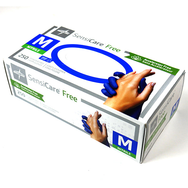 Sensicare Accelerator-Free Powder-Free Nitrile Gloves (Blue)