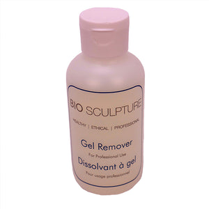 Gel RemoverBio Sculpture Gel Remover  will soften and break down the bonding of the gel/gel polish to the nail, releasing it from the natural nail with without damage in less t