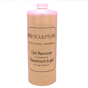 Gel RemoverBio Sculpture Gel Remover  will soften and break down the bonding of the gel/gel polish to the nail, releasing it from the natural nail with without damage in less t